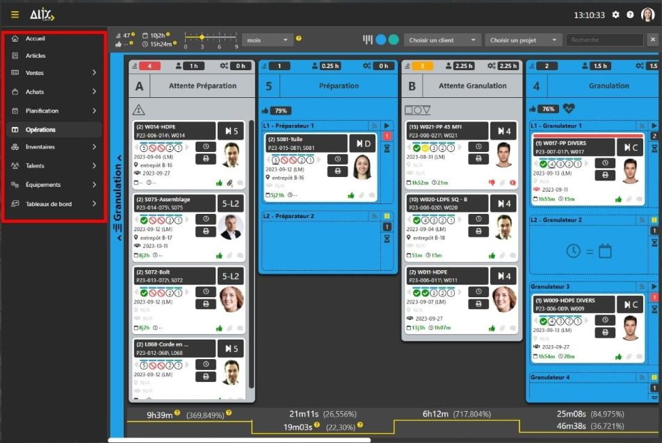 New menu with improved navigation